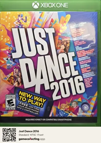 Just Dance 2016 Xbox One, NTSC box front
