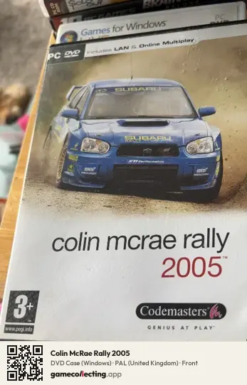 Colin McRae Rally 2005 Computer, United Kingdom box front