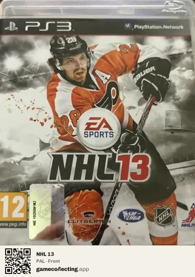 NHL 13 PlayStation 3, PAL box front