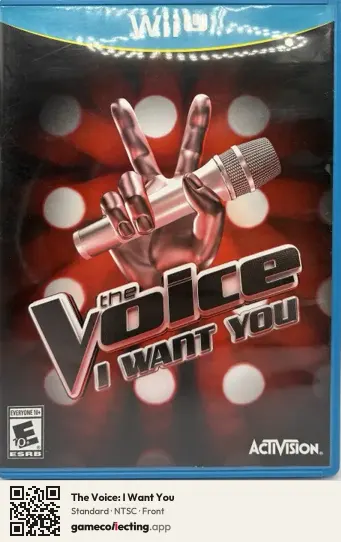 The Voice: I Want You Nintendo Wii U, NTSC box front
