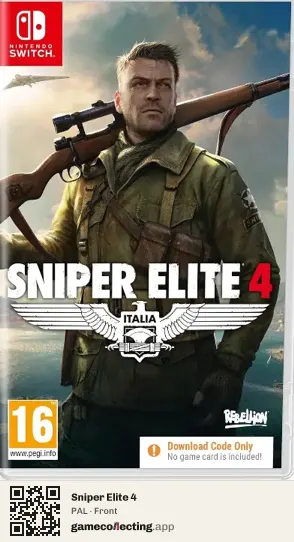 Sniper Elite 4 Nintendo Switch, PAL box front