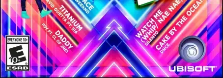 Just Dance 2017, the ESRB box on its front