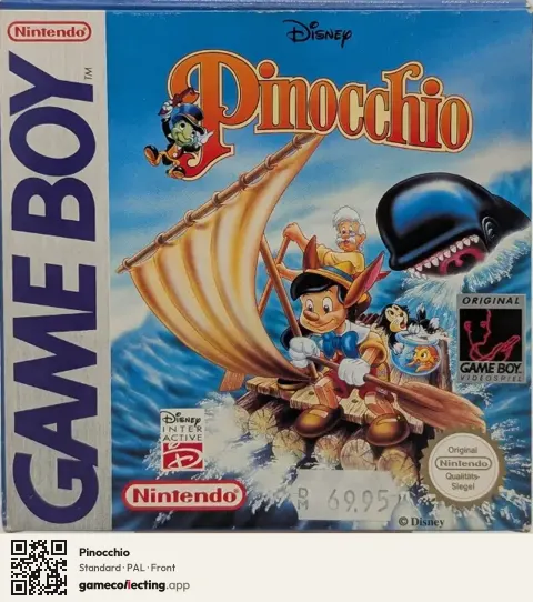 Pinocchio Game Boy, PAL box front