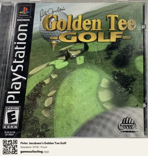 Peter Jacobsen's Golden Tee Golf PlayStation, NTSC box front