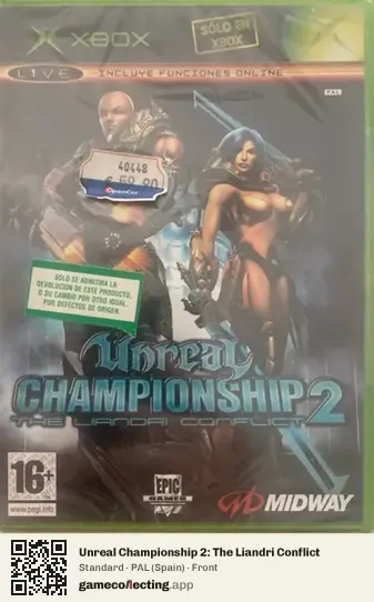 Unreal Championship 2: The Liandri Conflict Xbox, Spain box front