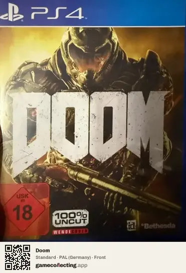 Doom PlayStation 4, Germany box front