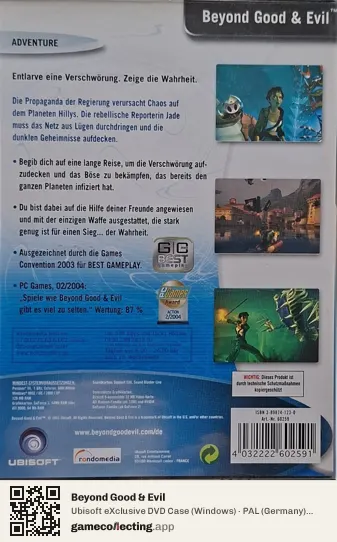 Beyond Good & Evil Computer, Germany box back