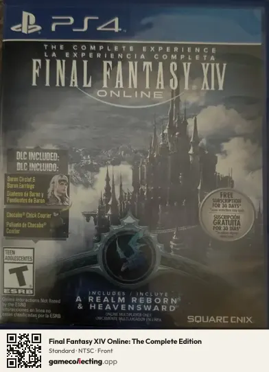 Final Fantasy XIV Online: The Complete Edition PlayStation 4, NTSC box front