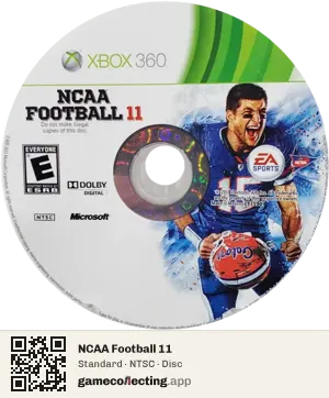 NCAA Football 11 Xbox 360, NTSC disc