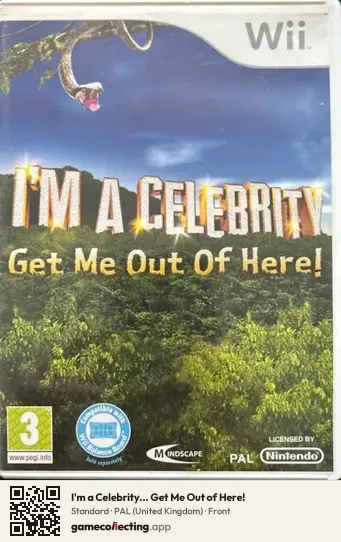 I'm a Celebrity... Get Me Out of Here! Nintendo Wii, United Kingdom box front