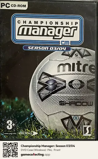Championship Manager: Season 03/04 Computer, PAL box front
