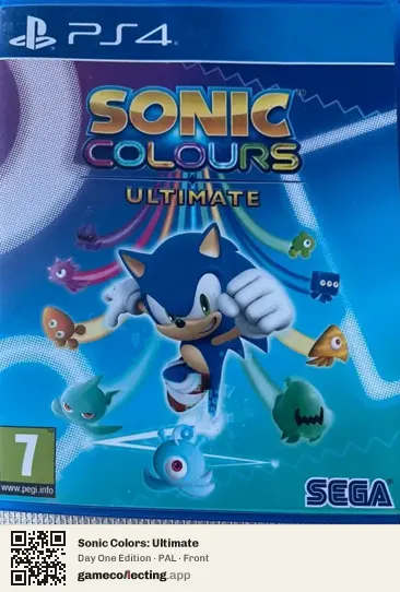 Sonic Colors: Ultimate PlayStation 4, PAL box front