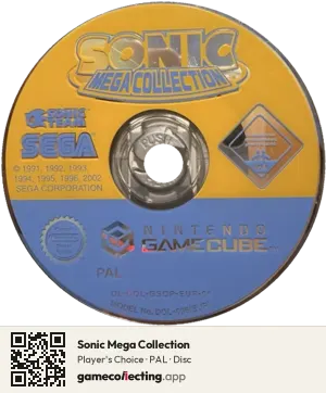 Sonic Mega Collection Nintendo GameCube, PAL disc