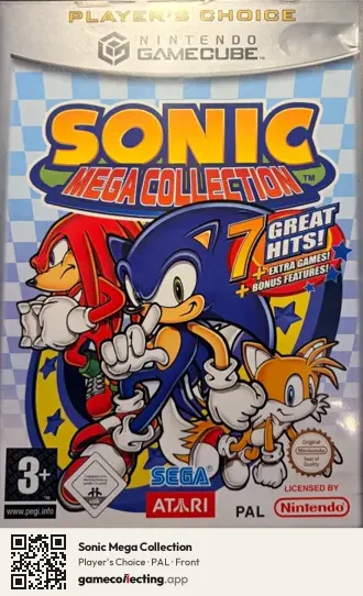 Sonic Mega Collection Nintendo GameCube, PAL box front