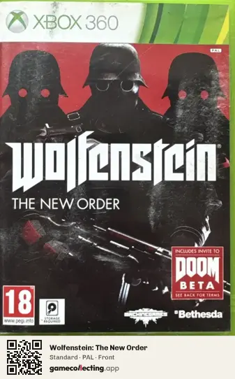 Wolfenstein: The New Order Xbox 360, PAL box front