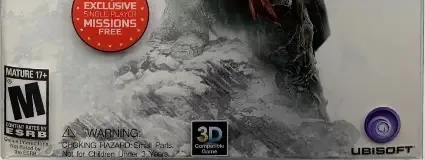 Assassin's Creed III, the ESRB box on its front