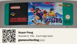 Super Pang Super Nintendo Entertainment System, PAL cartridge label