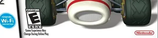 Mario Kart DS, the ESRB box on its front