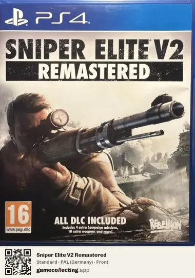 Sniper Elite V2 Remastered PlayStation 4, Germany box front
