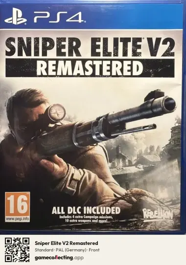 Sniper Elite V2 Remastered PlayStation 4, Germany box front