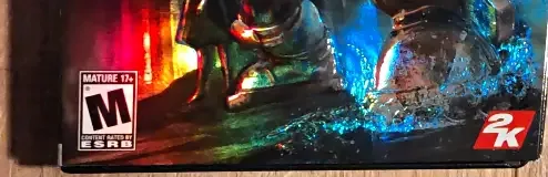 BioShock, the ESRB box on its front