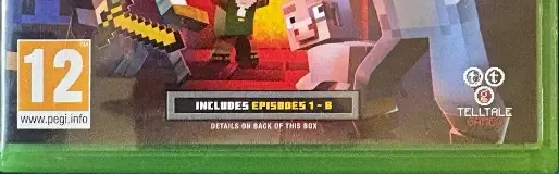 Minecraft: Story Mode, the USK square on its front