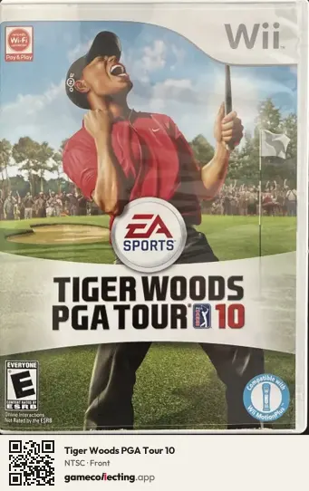 Tiger Woods PGA Tour 10 Nintendo Wii, NTSC box front
