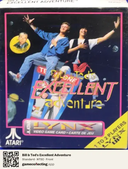 Bill & Ted's Excellent Adventure Atari Lynx, NTSC box front