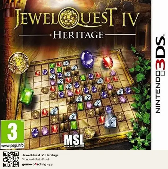 Jewel Quest IV: Heritage Nintendo 3DS, PAL box front