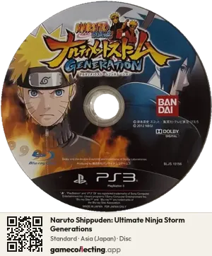 Naruto Shippuden: Ultimate Ninja Storm Generations PlayStation 3, Asia disc