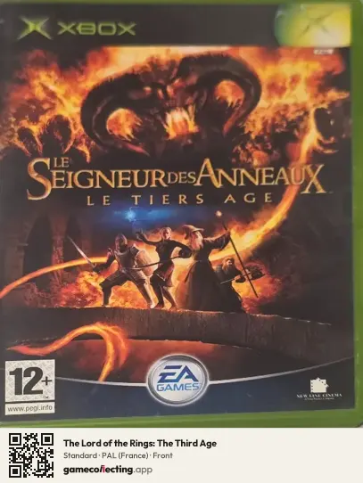 The Lord of the Rings: The Third Age Xbox, France box front