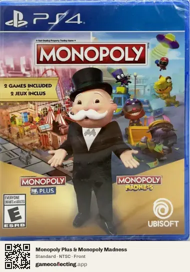 Monopoly Plus & Monopoly Madness PlayStation 4, NTSC box front