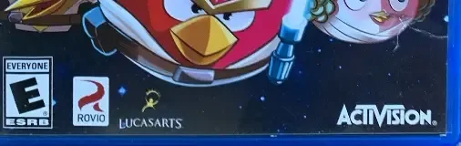 Angry Birds Star Wars, the ESRB box on its front