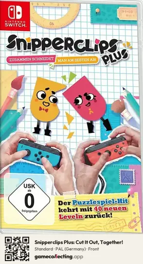 Snipperclips Plus: Cut It Out, Together! Nintendo Switch, Germany box front