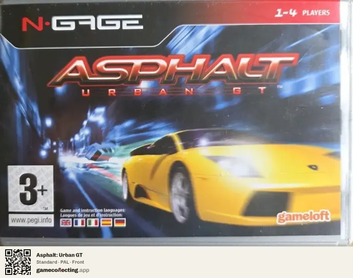Asphalt: Urban GT Nokia N-Gage, PAL box front