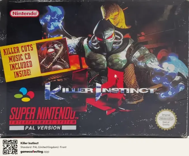 Killer Instinct Super Nintendo Entertainment System, United Kingdom box front