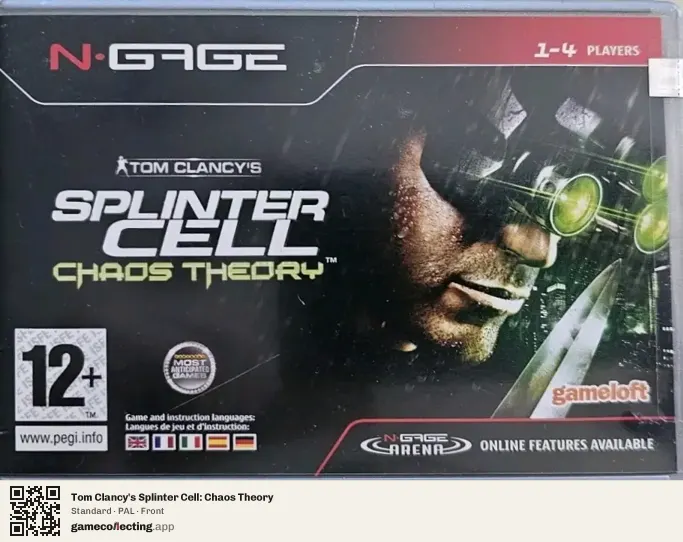 Tom Clancy's Splinter Cell: Chaos Theory Nokia N-Gage, PAL box front