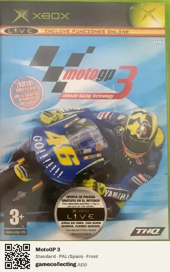 MotoGP 3 Xbox, Spain box front