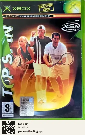 Top Spin Xbox, PAL box front