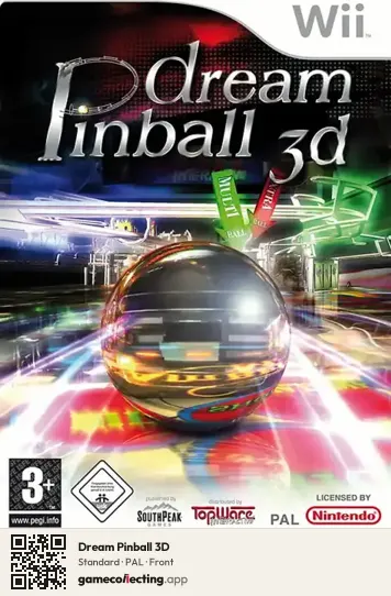 Dream Pinball 3D Nintendo Wii, PAL box front