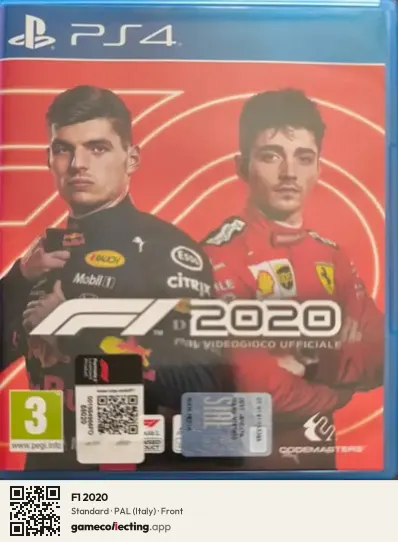 F1 2020 PlayStation 4, Italy box front