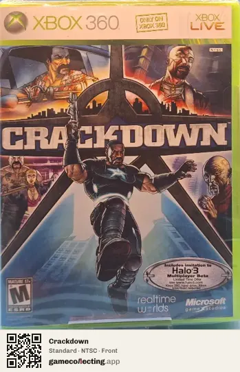 Crackdown Xbox 360, NTSC box front
