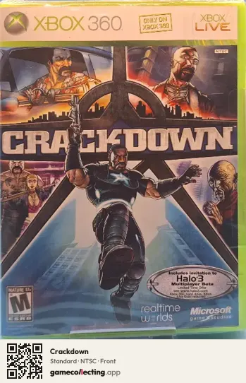 Crackdown Xbox 360, NTSC box front