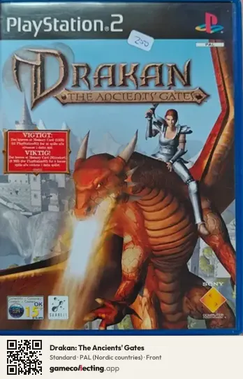 Drakan: The Ancients' Gates PlayStation 2, Nordic countries box front