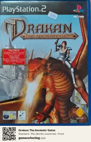 Drakan: The Ancients' Gates PlayStation 2, Nordic countries box front