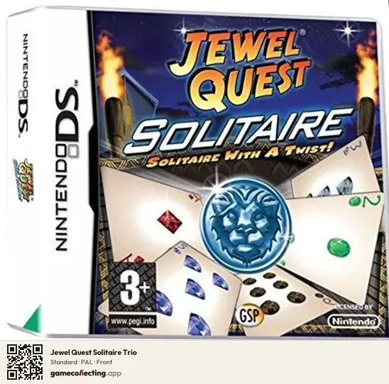 Jewel Quest Solitaire Trio Nintendo DS, PAL box front