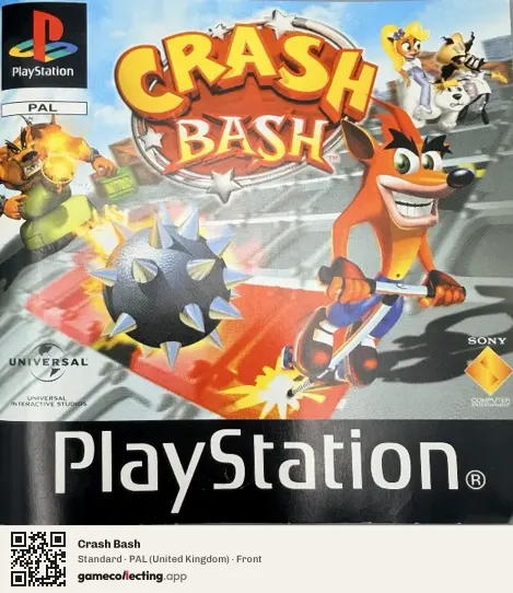 Crash Bash PlayStation, United Kingdom box front