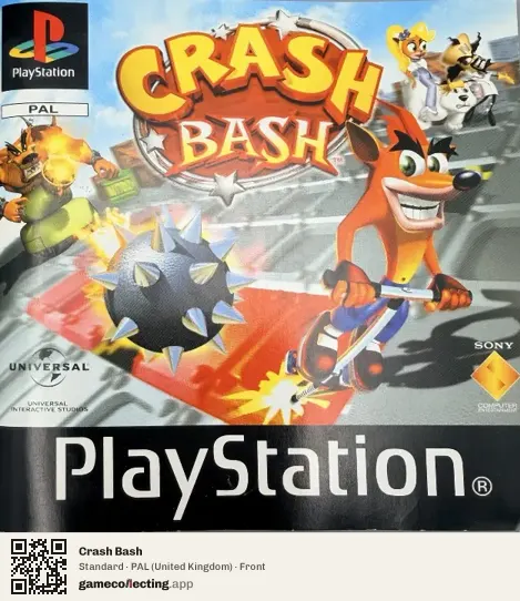 Crash Bash PlayStation, United Kingdom box front