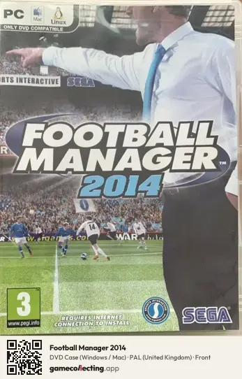Football Manager 2014 Computer, United Kingdom box front