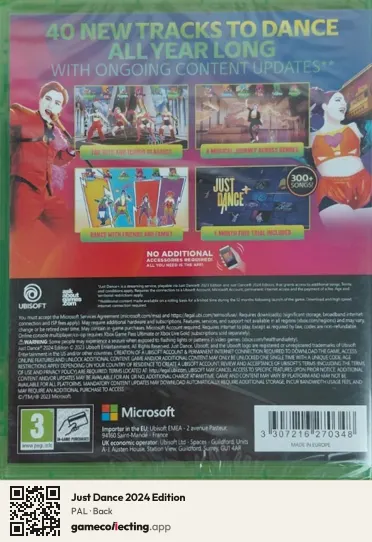 Just Dance 2024 Edition Xbox Series X, PAL box back